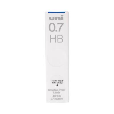 Uni Smudge Proof Versatil Kalem Ucu 0.7 mm HB 40'lı Tüp - 1