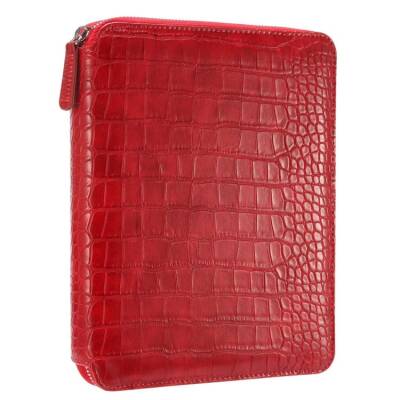 Victoria's Journals Croco Zipper Folder Organizer - Defter Kırmızı A5 120 gr 80 yp Noktalı - 1