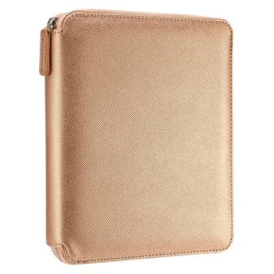 Victoria's Journals Panama Zipper Folder Organizer - Defter Altın A5 120 gr 80 yp Noktalı - 1