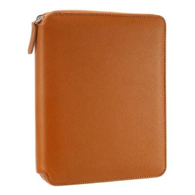 Victoria's Journals Panama Zipper Folder Organizer - Defter Kahverengi A5 120 gr 80 yp Noktalı - 1