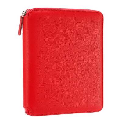 Victoria's Journals Panama Zipper Folder Organizer - Defter Kırmızı A5 120 gr 80 yp Noktalı - 1
