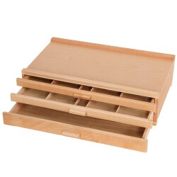 Vincent Ahşap Bölmeli ve Çekmeceli Malzeme Kutusu Vervain / Mine EA51008 - Vincent