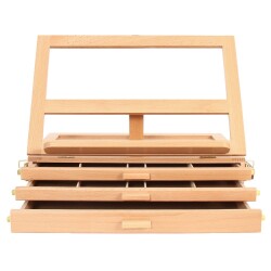 Vincent Ahşap Bölmeli ve Üç Çekmeceli Kutu Şövale Gardenia / Gardenya EA51009 - Vincent