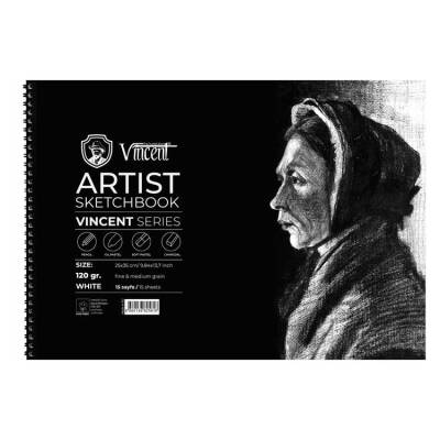 Vincent Artist Sketchbook White 120 gr 25x35 cm 15 Sayfa - 1