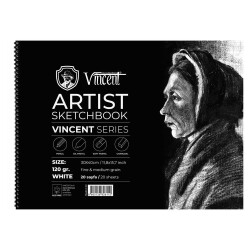 Vincent Artist Sketchbook White 120 gr 30x40 cm 20 Sayfa - 1