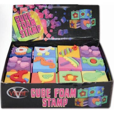 Vincent Cube Foam Stamp Baskı Küpü 12'li Kutu - 1