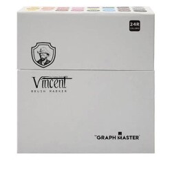Vincent Graph Master Brush Marker Set 24 Renk 24R - 1