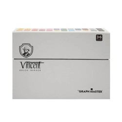 Vincent Graph Master Brush Marker Set 36 Renk - 1