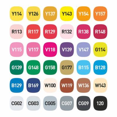 Vincent Graph Master Brush Marker Set 36 Renk - 2