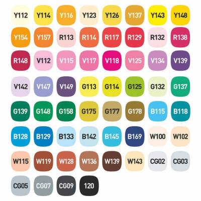 Vincent Graph Master Brush Marker Set 60 Renk 60A - 2