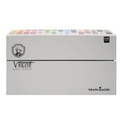Vincent Graph Master Brush Marker Set 60 Renk 60B - 1