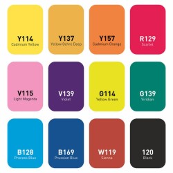 Vincent Graph Master Design Marker Set 12 Renk 12A - 2
