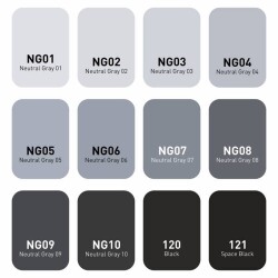 Vincent Graph Master Design Marker Set 12 Renk Neutral Gray NG12 - 2