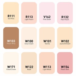 Vincent Graph Master Design Marker Set 12 Renk Skin Tones SK12 - 2