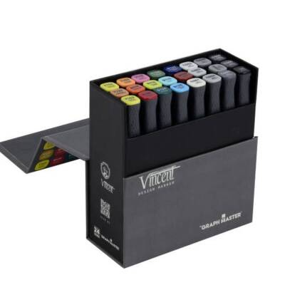Vincent Graph Master Design Marker Set 24 Renk - 1