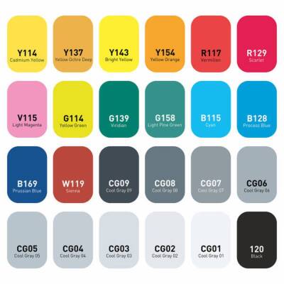 Vincent Graph Master Design Marker Set 24 Renk - 2