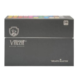 Vincent Graph Master Design Marker Set 36 Renk - 1
