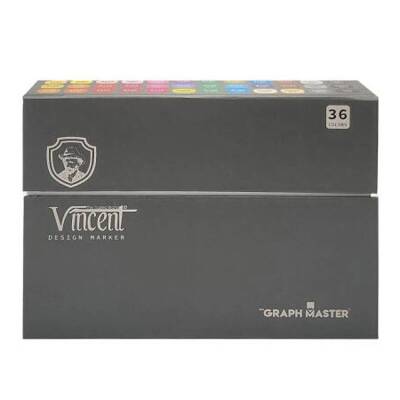 Vincent Graph Master Design Marker Set 36 Renk - 1