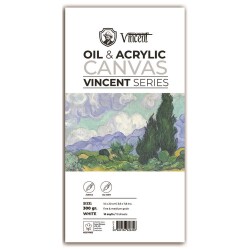 Vincent Oil & Acrylic Canvas White Tuval Dokulu Blok 300 gr 10x20 cm 10 Sayfa - 1