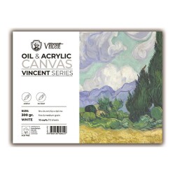 Vincent Oil & Acrylic Canvas White Tuval Dokulu Blok 300 gr 18x24 cm 10 Sayfa - 1