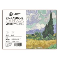 Vincent Oil & Acrylic Canvas White Tuval Dokulu Blok 300 gr 36x50 10 Sayfa - 1