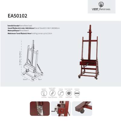 Vincent Stüdyo Şövale Rose / Gül EA50102 - 2