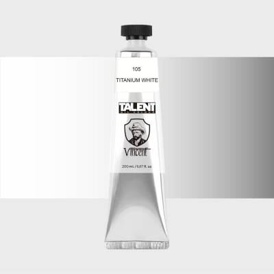 Vincent Talent Yağlı Boya 200 ml 105 TITANIUM WHITE - 1