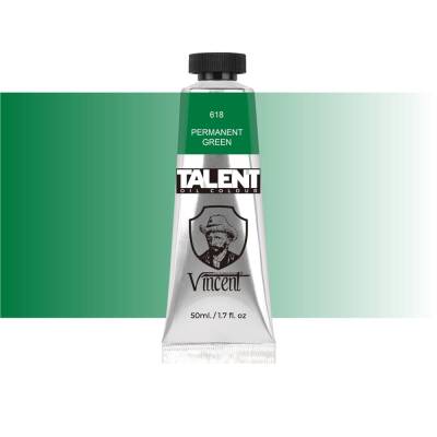 Vincent Talent Yağlı Boya 50 ml 618 PERMANENT GREEN - 1