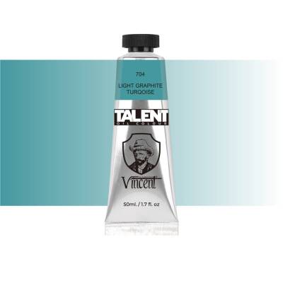Vincent Talent Yağlı Boya 50 ml 704 LIGHT GRAPHITE TURQUOISE - 1