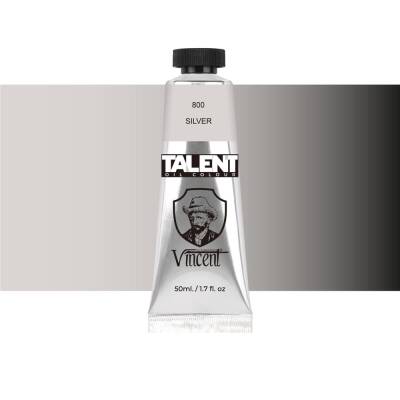 : Vincent Talent Yağlı Boya 50 ml 800 SILVER - 1