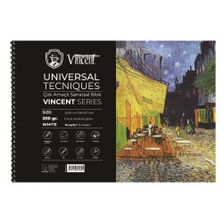 Vincent Universal Tecniques White Çok Amaçlı Sanatsal Blok 200 gr 25x35 cm 15 Sayfa - 1