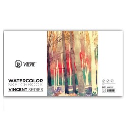 Vincent Watercolor Sketchbook White Suluboya Blok 300 gr 14x35 cm 10 Sayfa - 1