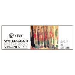 Vincent Watercolor Sketchbook White Suluboya Blok 300 gr 14x56 cm 10 Sayfa - 1