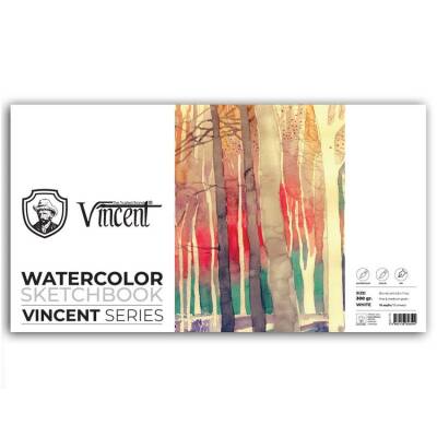 Vincent Watercolor Sketchbook White Suluboya Blok 300 gr 18x42 cm 10 Sayfa - 1