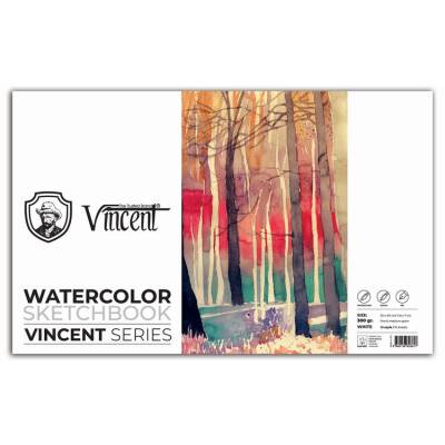 Vincent Watercolor Sketchbook White Suluboya Blok 300 gr 20x40 cm 10 Sayfa - 1