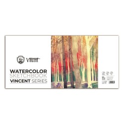 Vincent Watercolor Sketchbook White Suluboya Blok 300 gr 21x56 cm 10 Sayfa - 1