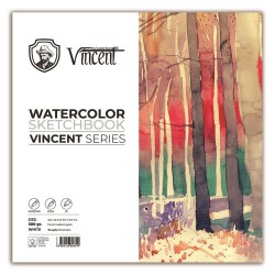 Vincent Watercolor Sketchbook White Suluboya Blok 300 gr 40x40 cm 10 Sayfa - 1