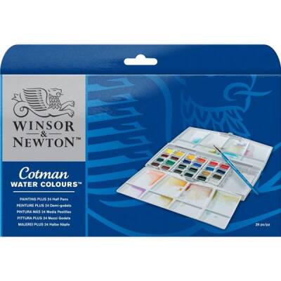 Winsor & Newton Cotman Tablet Sulu Boya 24 Renk - 1