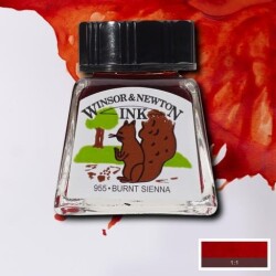 Winsor & Newton Drawing Ink Çizim Mürekkebi 074 Burnt Sienna - 1