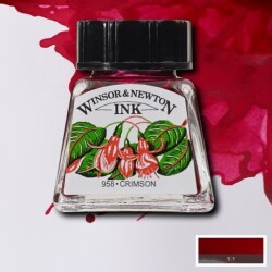 Winsor & Newton Drawing Ink Çizim Mürekkebi 203 Crimson - 1
