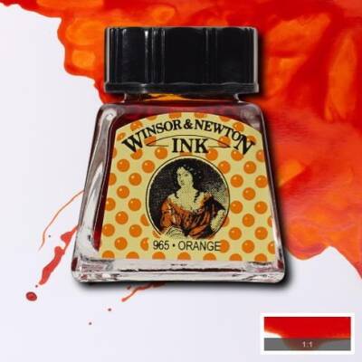 Winsor & Newton Drawing Ink Çizim Mürekkebi 449 Orange - 1