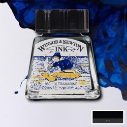 Winsor & Newton Drawing Ink Çizim Mürekkebi 660 Ultramarine - 1