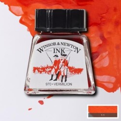 Winsor & Newton Drawing Ink Çizim Mürekkebi 680 Vermilion - 1