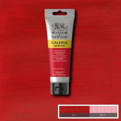 Winsor & Newton Galeria Akrilik Boya 120 ml. 095 Cadmium Red Hue - 1