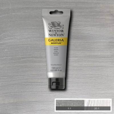 Winsor & Newton Galeria Akrilik Boya 120 ml. 617 Metallic Silver - 1