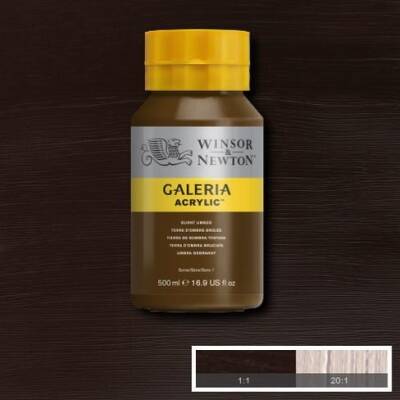 Winsor & Newton Galeria Akrilik Boya 500 ml. 076 Burnt Umber - 1