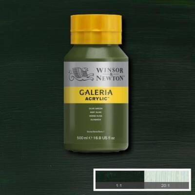 Winsor & Newton Galeria Akrilik Boya 500 ml. 447 Olive Green - 1