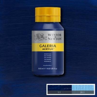 Winsor & Newton Galeria Akrilik Boya 500 ml. 706 Winsor Blue - 1