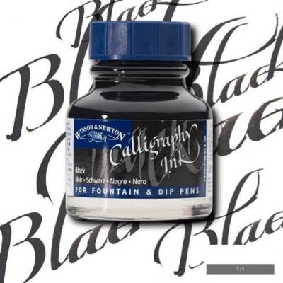 Winsor & Newton Kaligrafi Mürekkebi 30 ml. 030 BLACK - 1