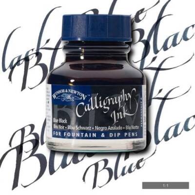 Winsor & Newton Kaligrafi Mürekkebi 30 ml. 034 BLUE BLACK - 1